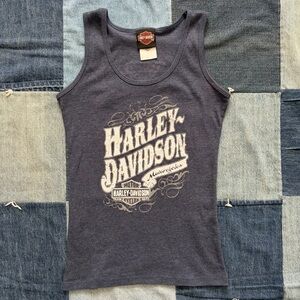 harley davidson motorcycles navy tank top made in usa size S